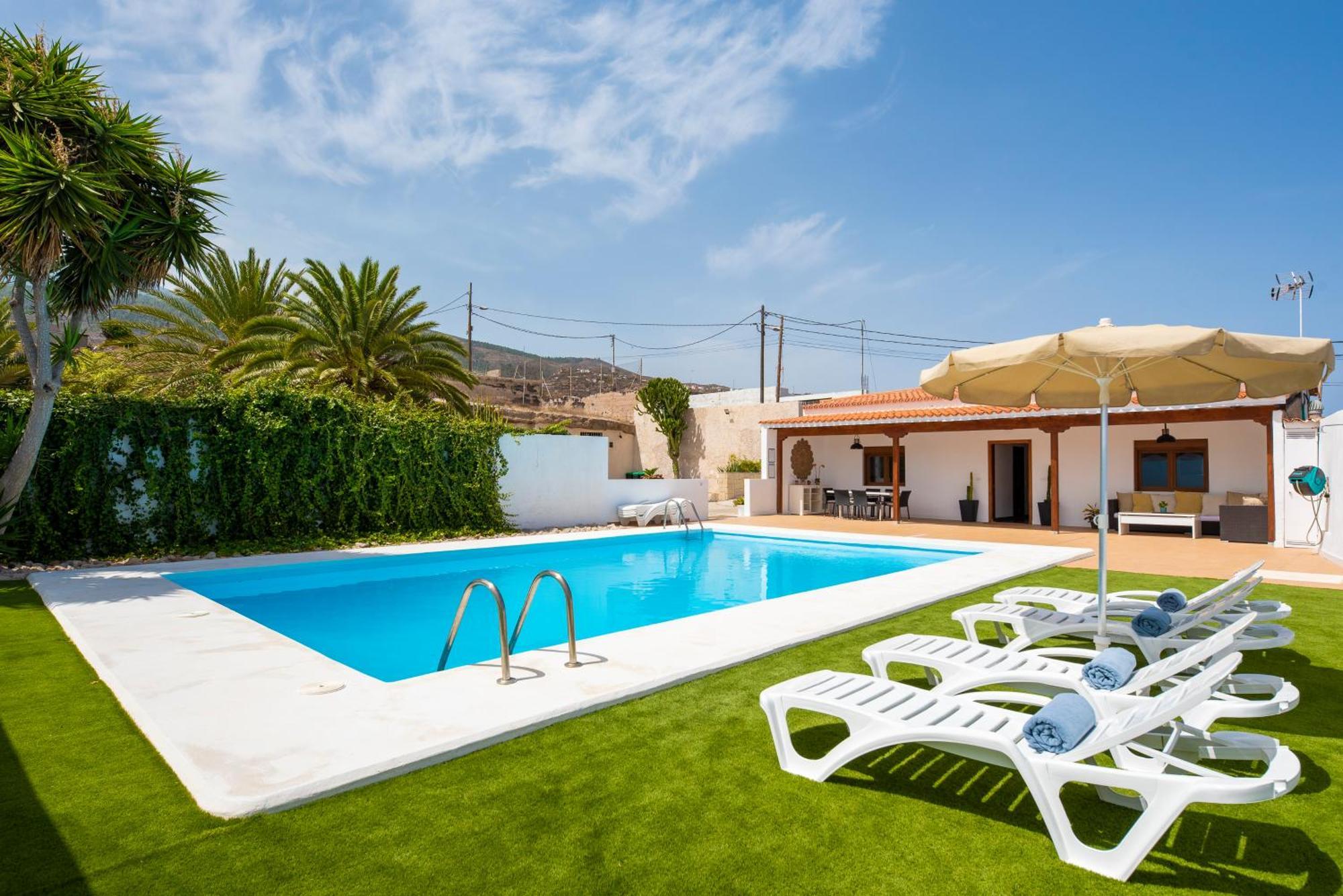 Вилла Private House With Pool & Garden Гуимар Экстерьер фото